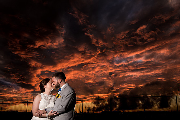 Hamilton Warplane Museum wedding portrait